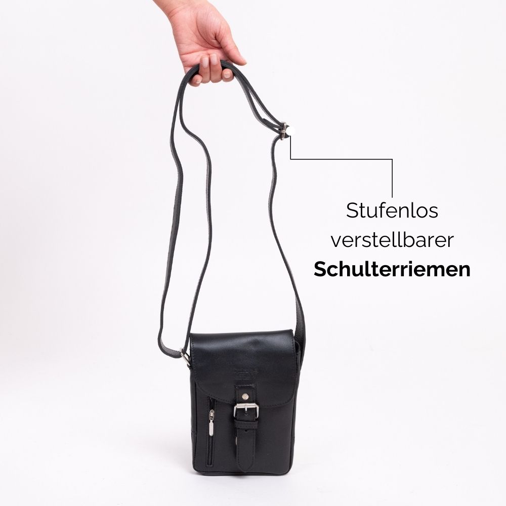 Leder Schultertasche 3831 4