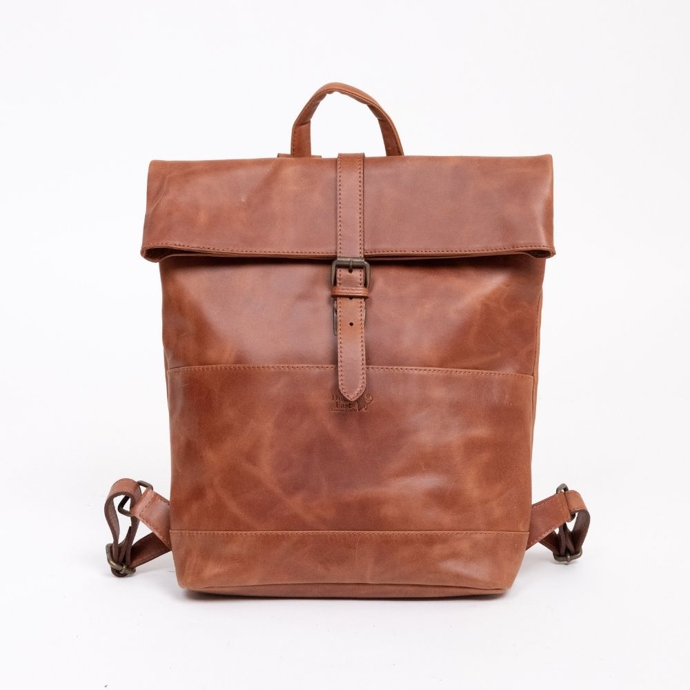 Rolltop Rucksack braun 1