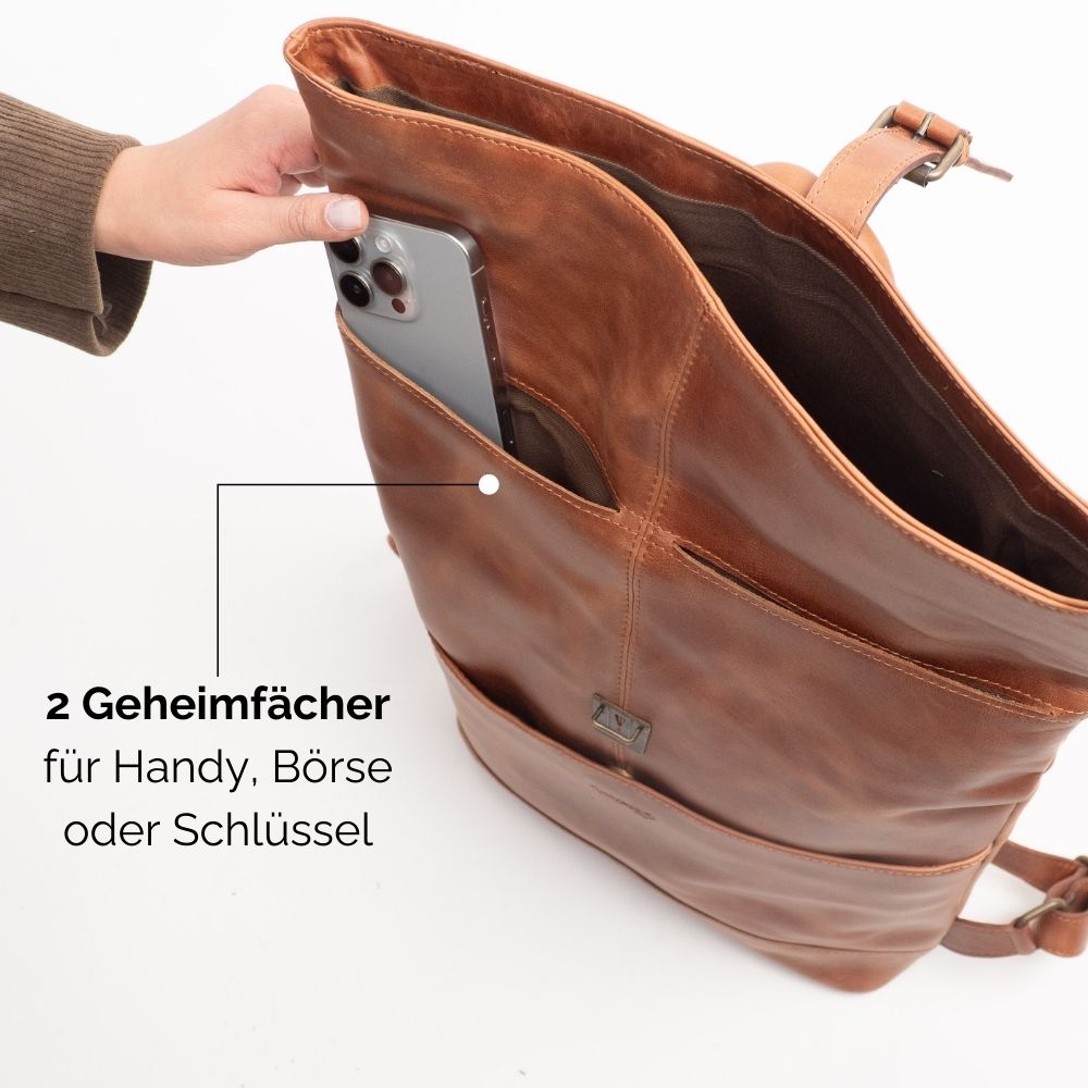 Rolltop Rucksack braun 2233 5